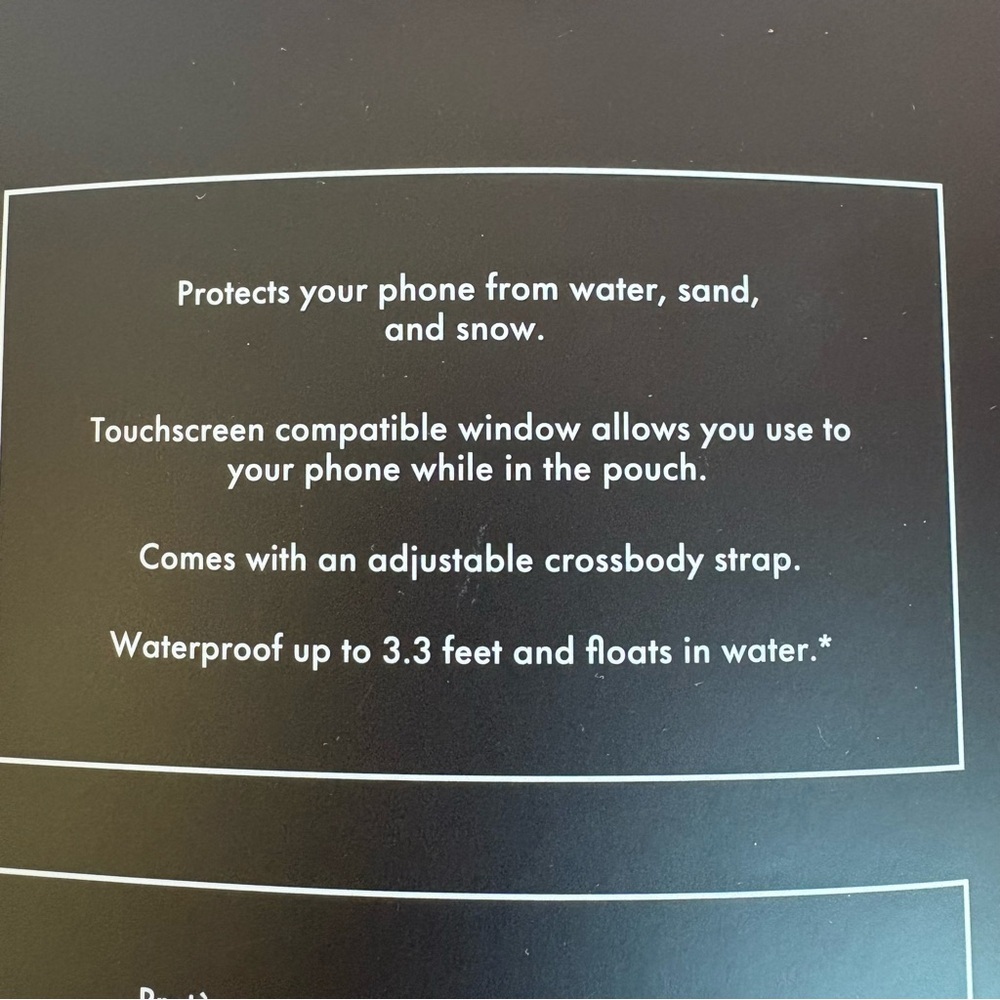 Kate Spade Waterproof Phone Holder Pouch Black and White Daisy NWT - Picture 6 of 6